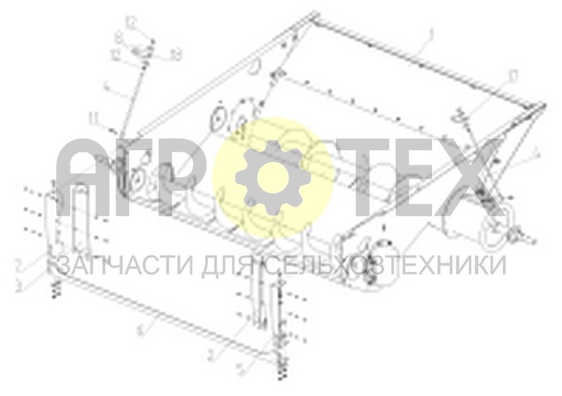 Чертеж Блок шнеков (ACROS-585.11.05.000Ф)